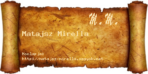 Matajsz Mirella névjegykártya